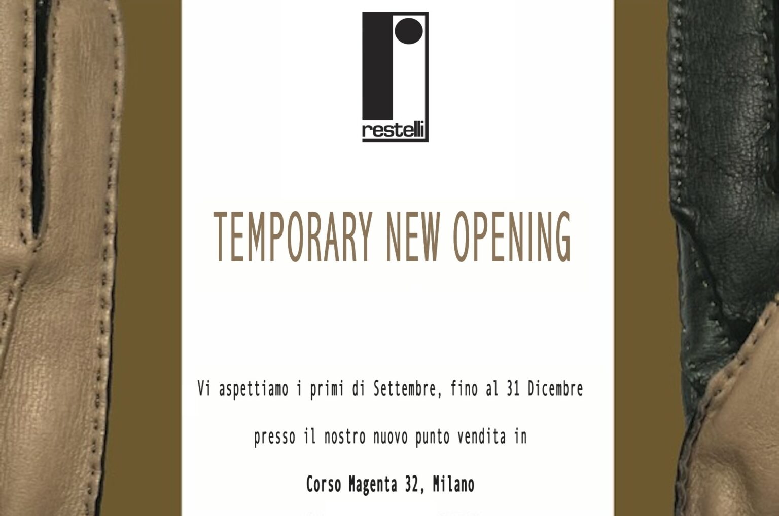 Kate Ristelli See you in September at our new Temporary shop in Milan. Have a great ...