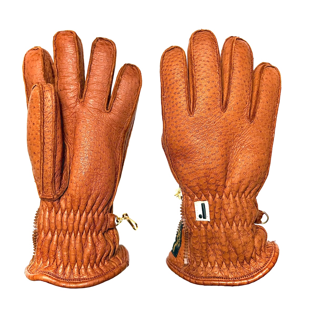 Luxury ski gloves in rare Havana peccary leather. Lined in soft lambskin for exceptional warmth.
